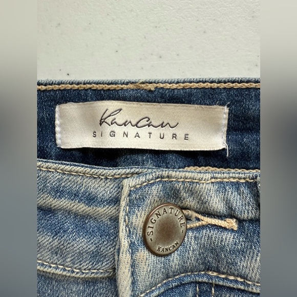 KanCan High Rise Destroyed Stretchy Skinny Ankle Jeans With Raw Hem Size 25 - Picture 7 of 9